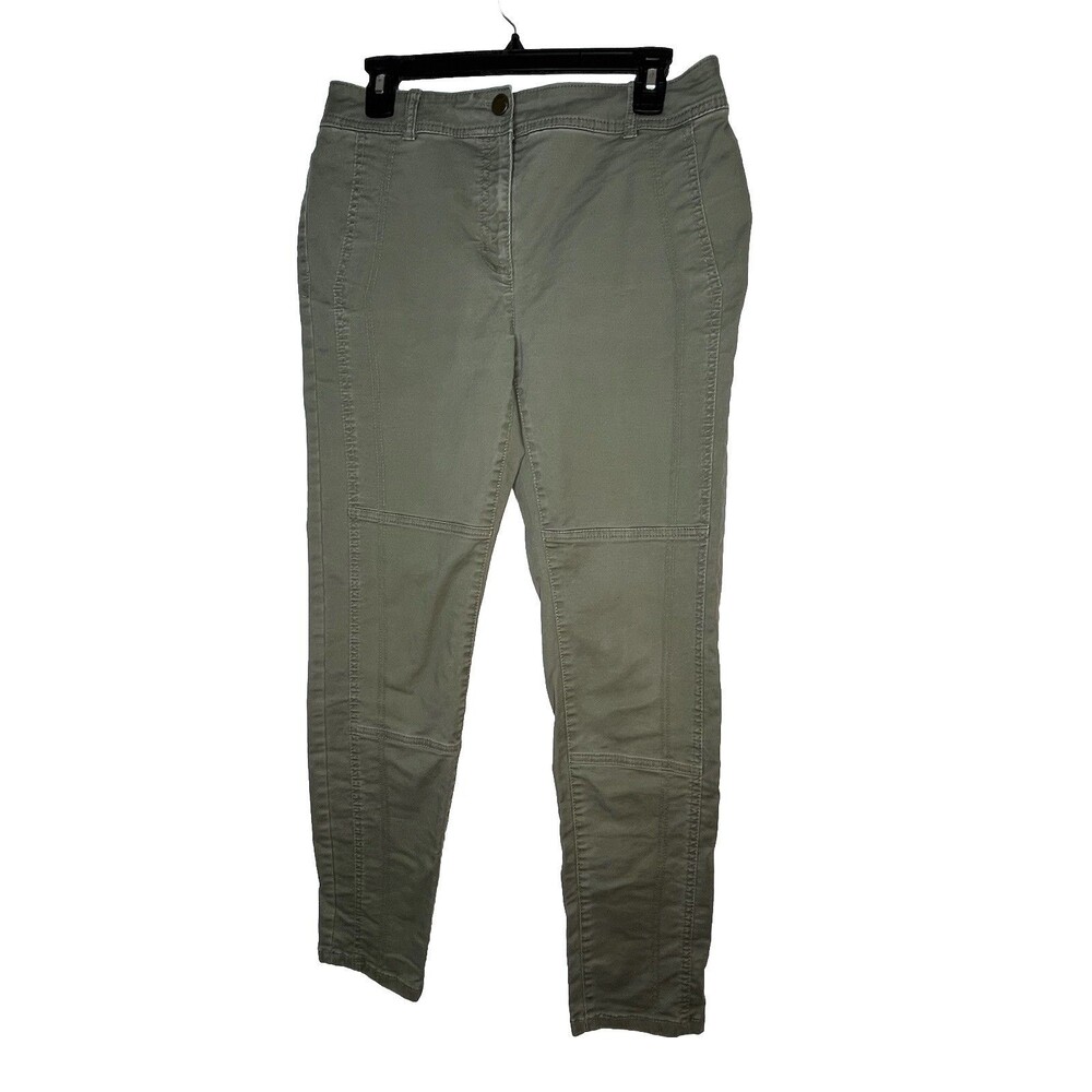 Chicos Olive Green tailored pants 0.5 US 6 Stretch Work Career